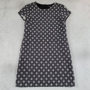 Banana Republic Black And White Lacquered Sheath Dress